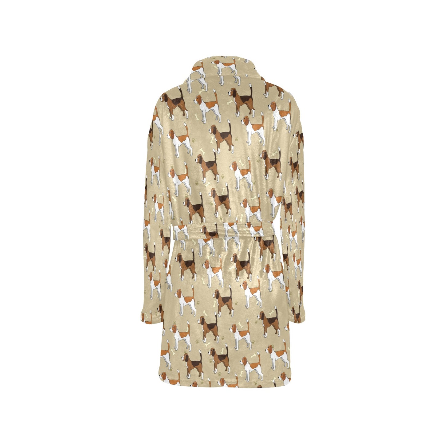 Beagle Pattern Print Design 01 Women's Fleece Robe