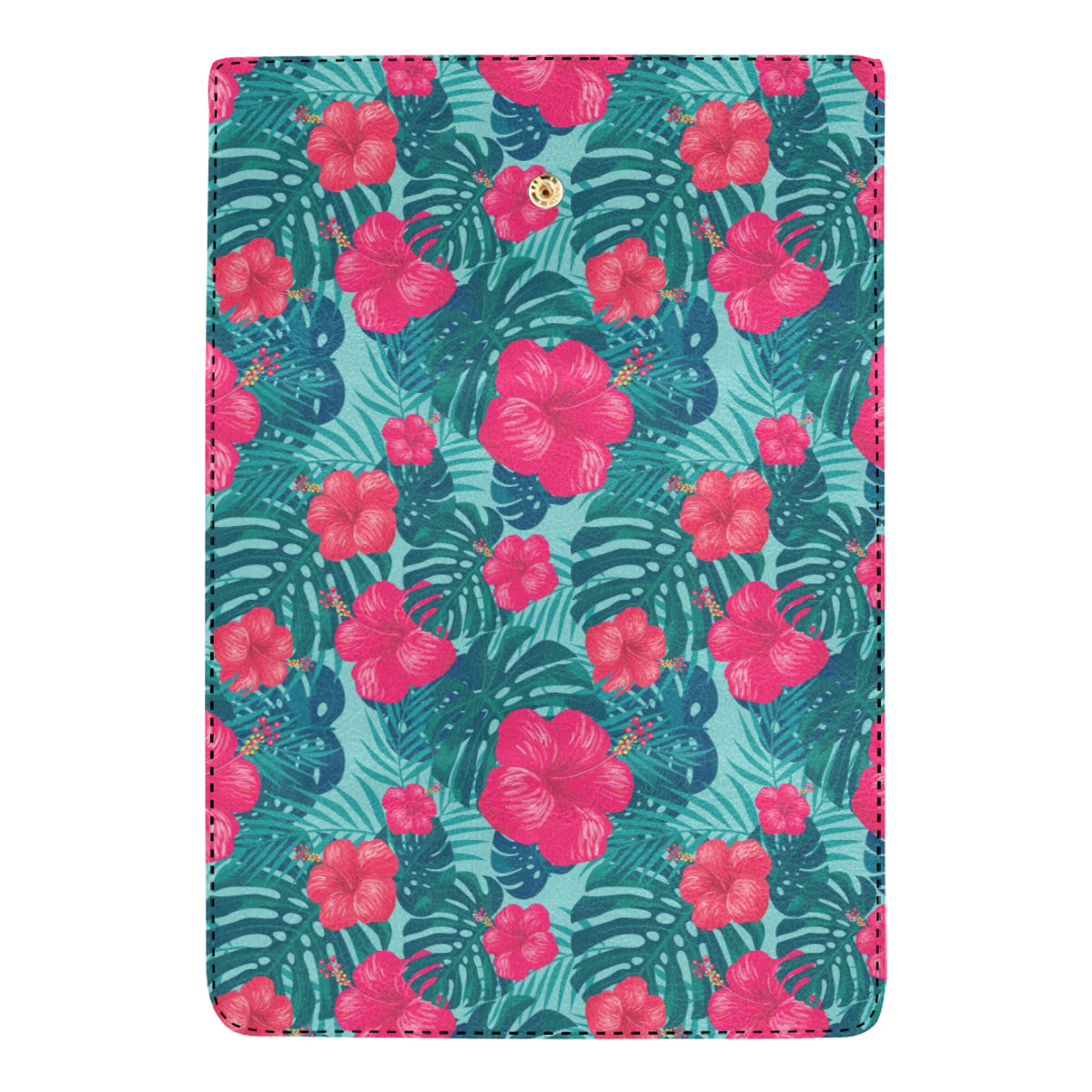 Red Hibiscus Pattern Print Design HB017 Women's Trifold Wallet