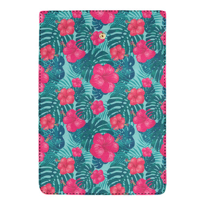 Red Hibiscus Pattern Print Design HB017 Women's Trifold Wallet
