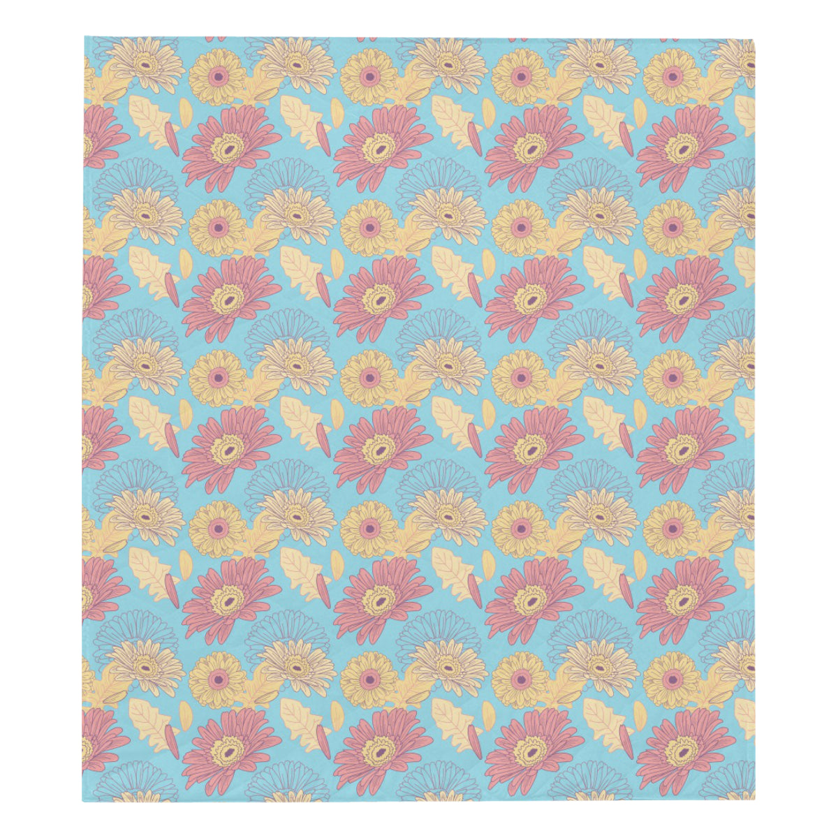 Gerberas Pattern Print Design GB04 Premium Quilt