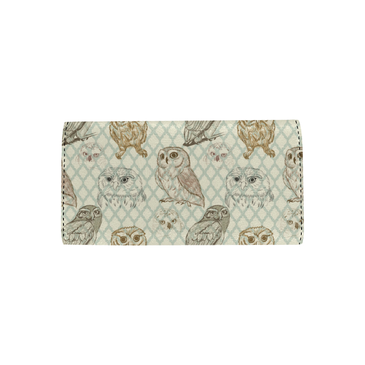 Owl Pattern Print Design A03 Women's Trifold Wallet