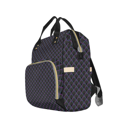 Mermaid Pattern Print Design 09 Diaper Bag Backpack