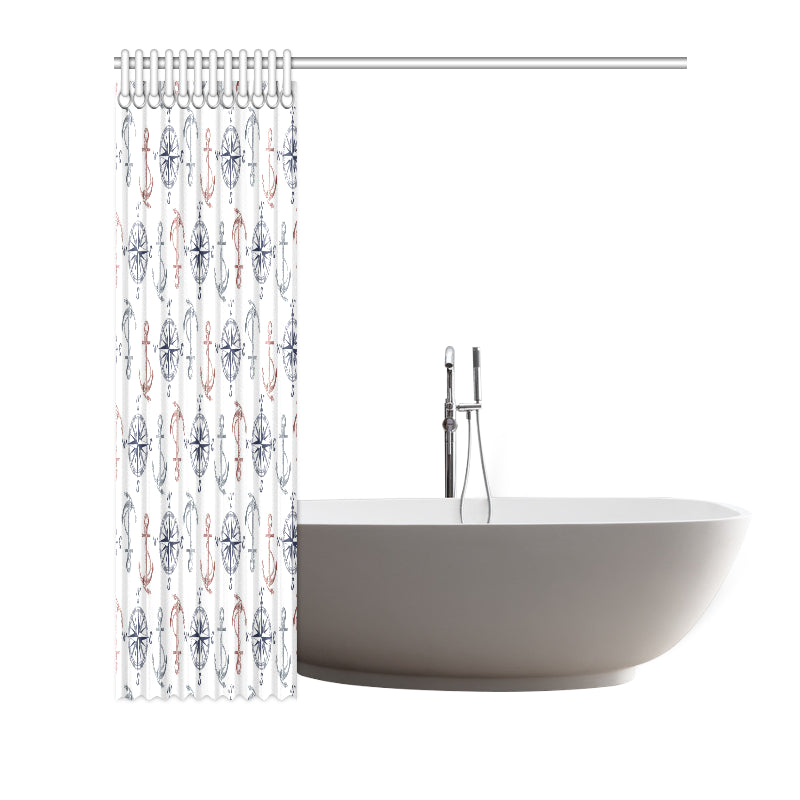 Anchor Pattern Print Design 06 Shower Curtain