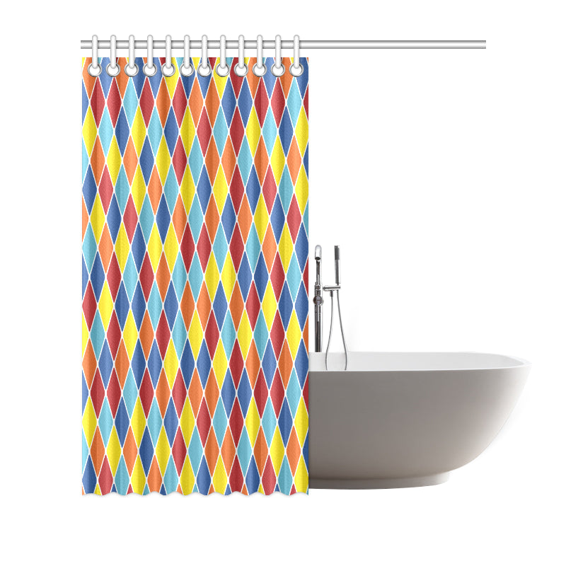 Harlequin Pattern Print Design 01 Shower Curtain