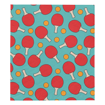 Ping Pong Pattern Print Design A01 Premium Quilt