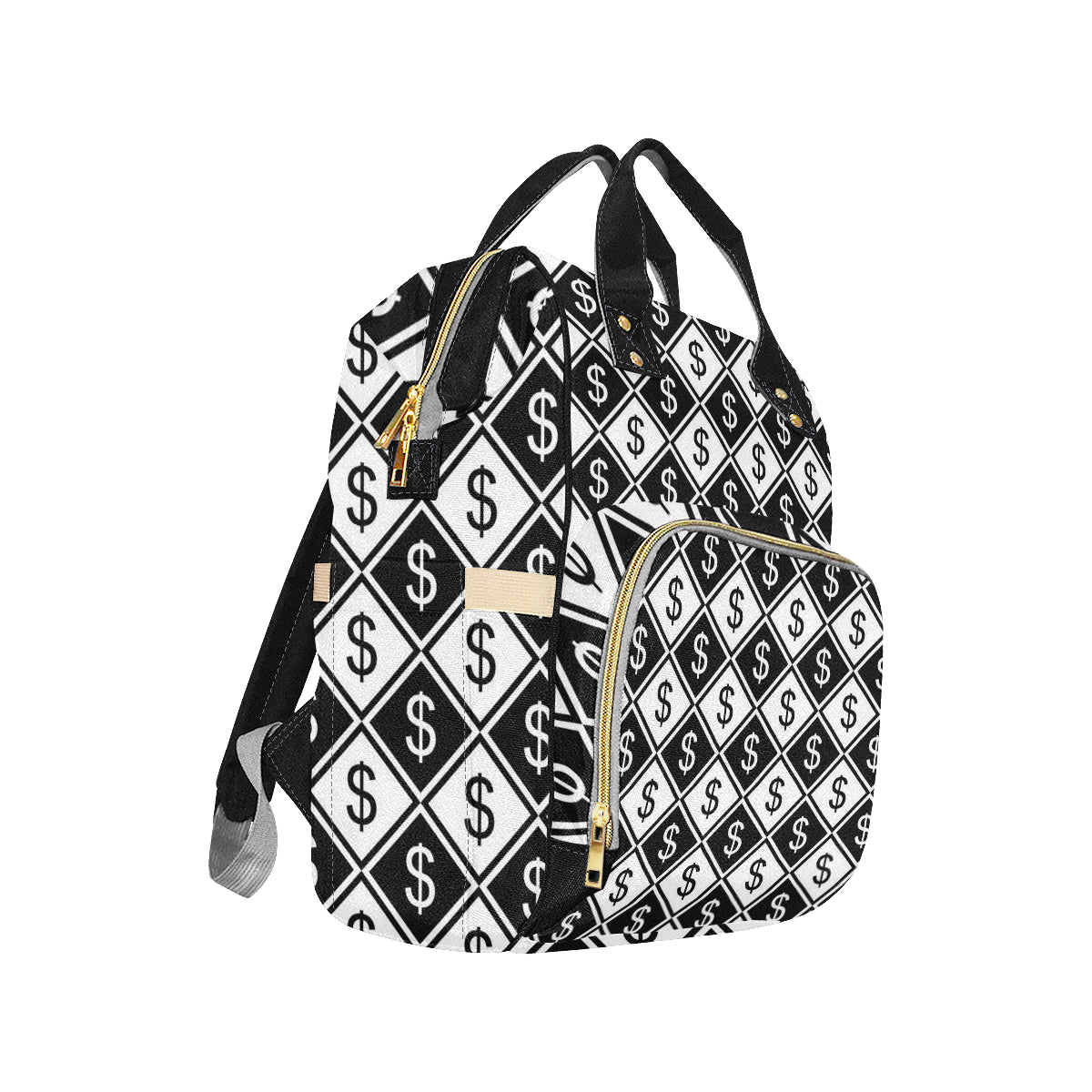 Money Pattern Print Design 04 Diaper Bag Backpack