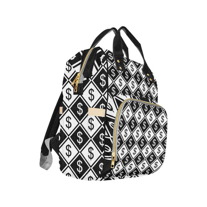 Money Pattern Print Design 04 Diaper Bag Backpack