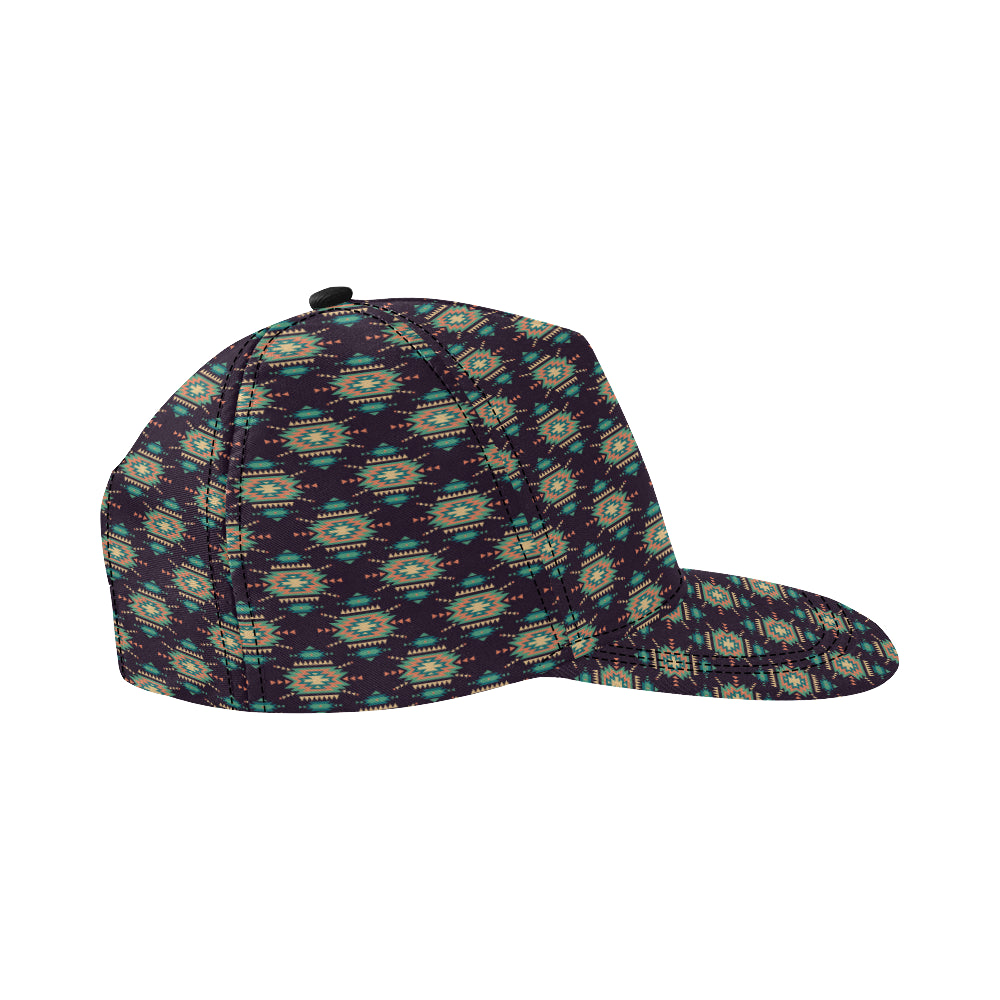 Navajo Geometric Style Print Pattern Snapback Cap