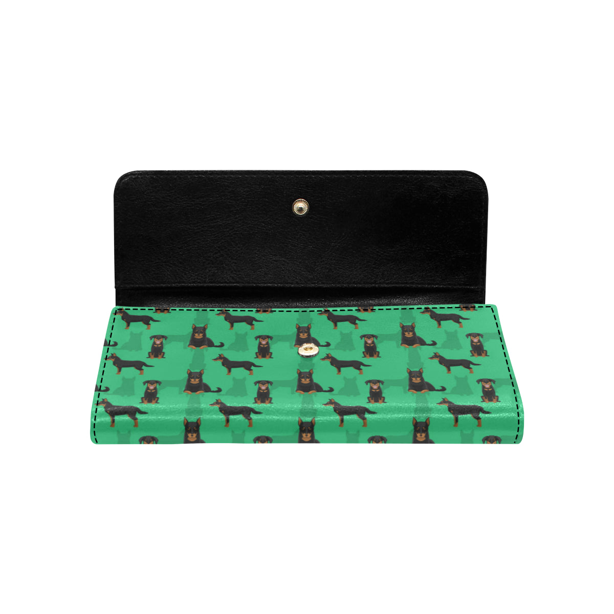 Beauceron Pattern Print Design 01 Women's Trifold Wallet