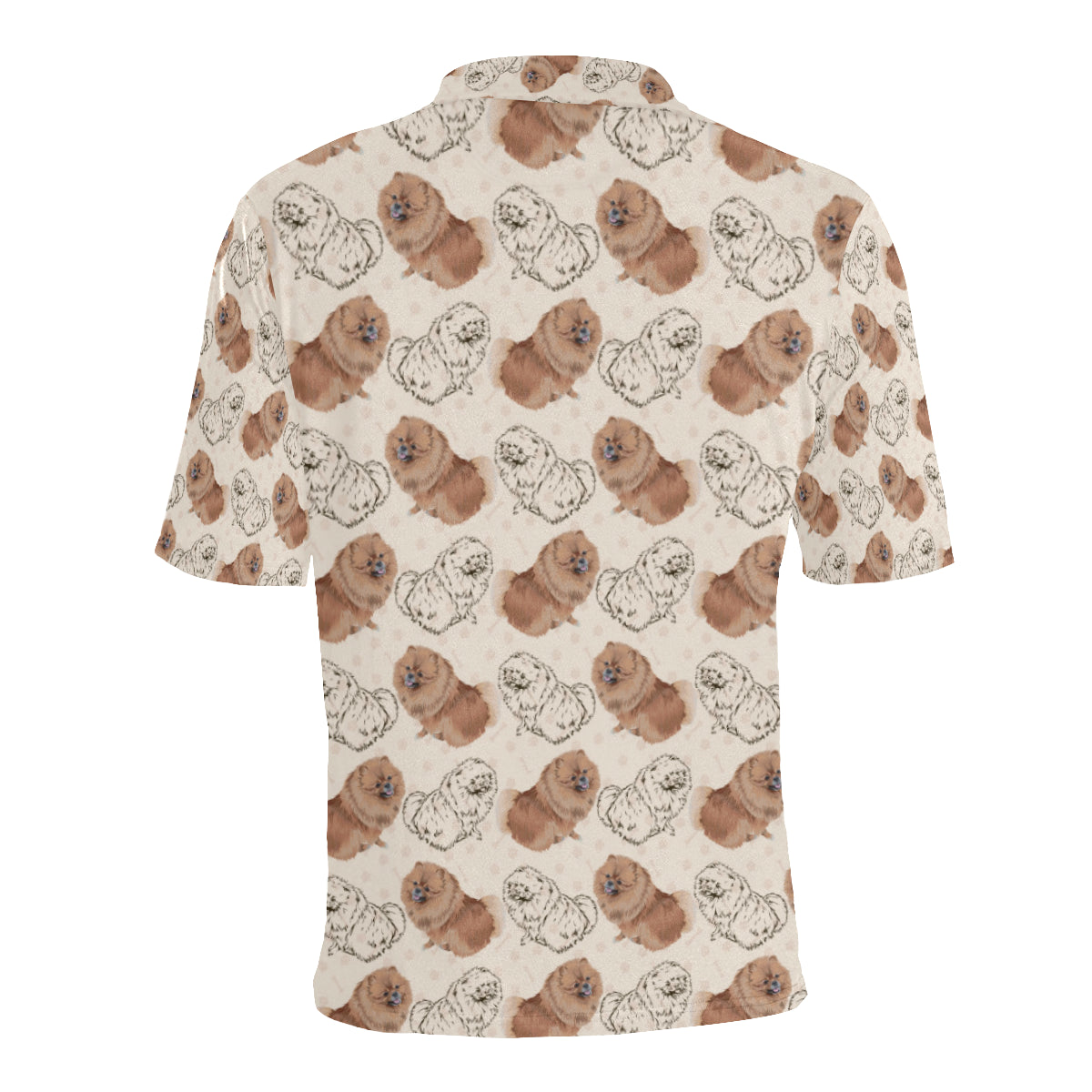 Pomeranians Pattern Print Design A01 Men Polo Shirt