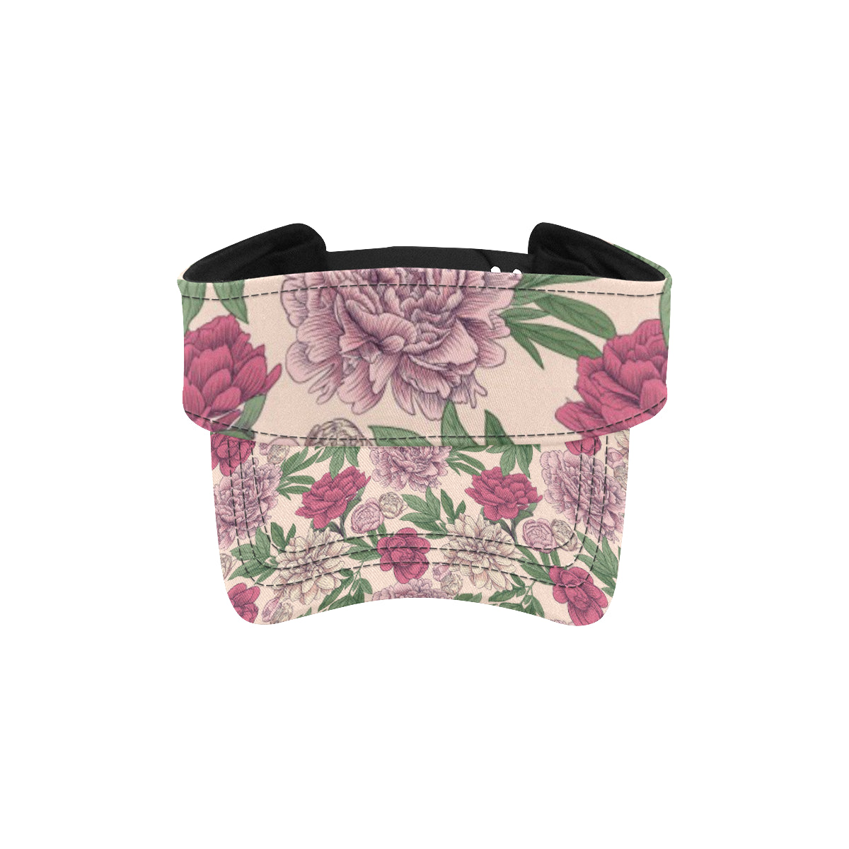 Peony Pattern Print Design A01 Unisex Sun Visor