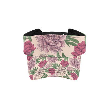 Peony Pattern Print Design A01 Unisex Sun Visor