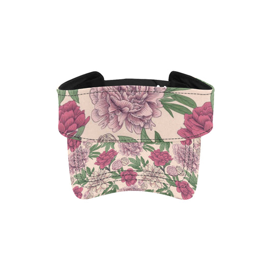 Peony Pattern Print Design A01 Unisex Sun Visor
