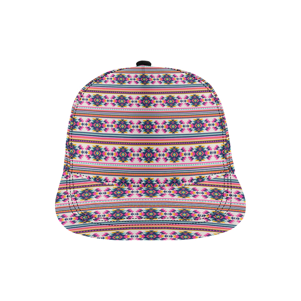 Indian Navajo Neon Themed Design Print Snapback Cap