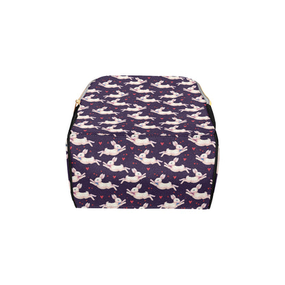 Rabbit Pattern Print Design RB016 Diaper Bag Backpack