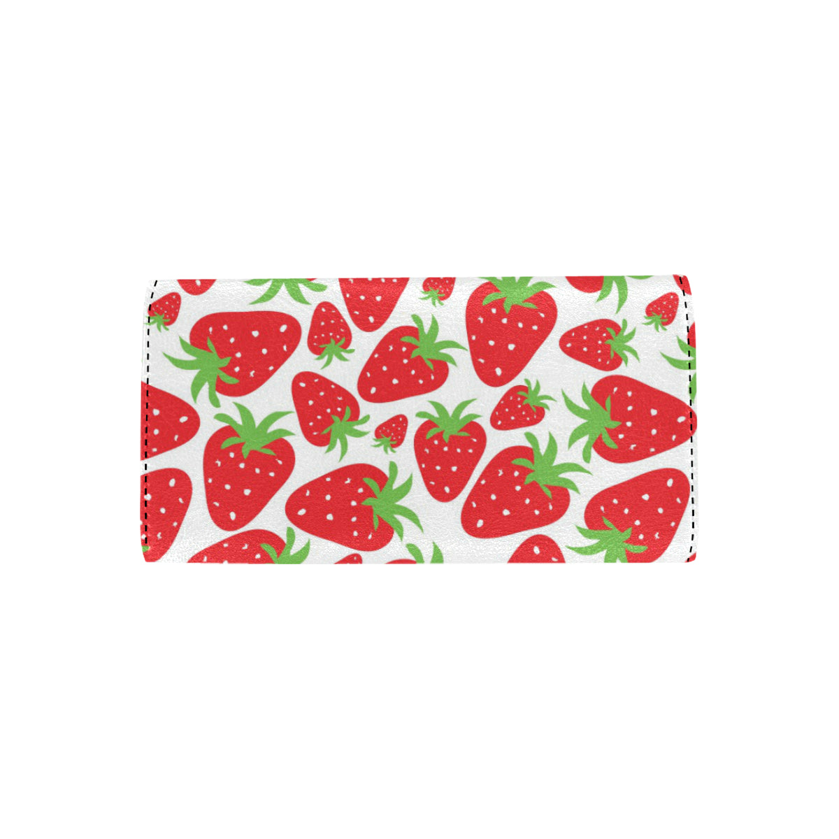 Strawberry Pattern Print Design SB01 Women's Trifold Wallet