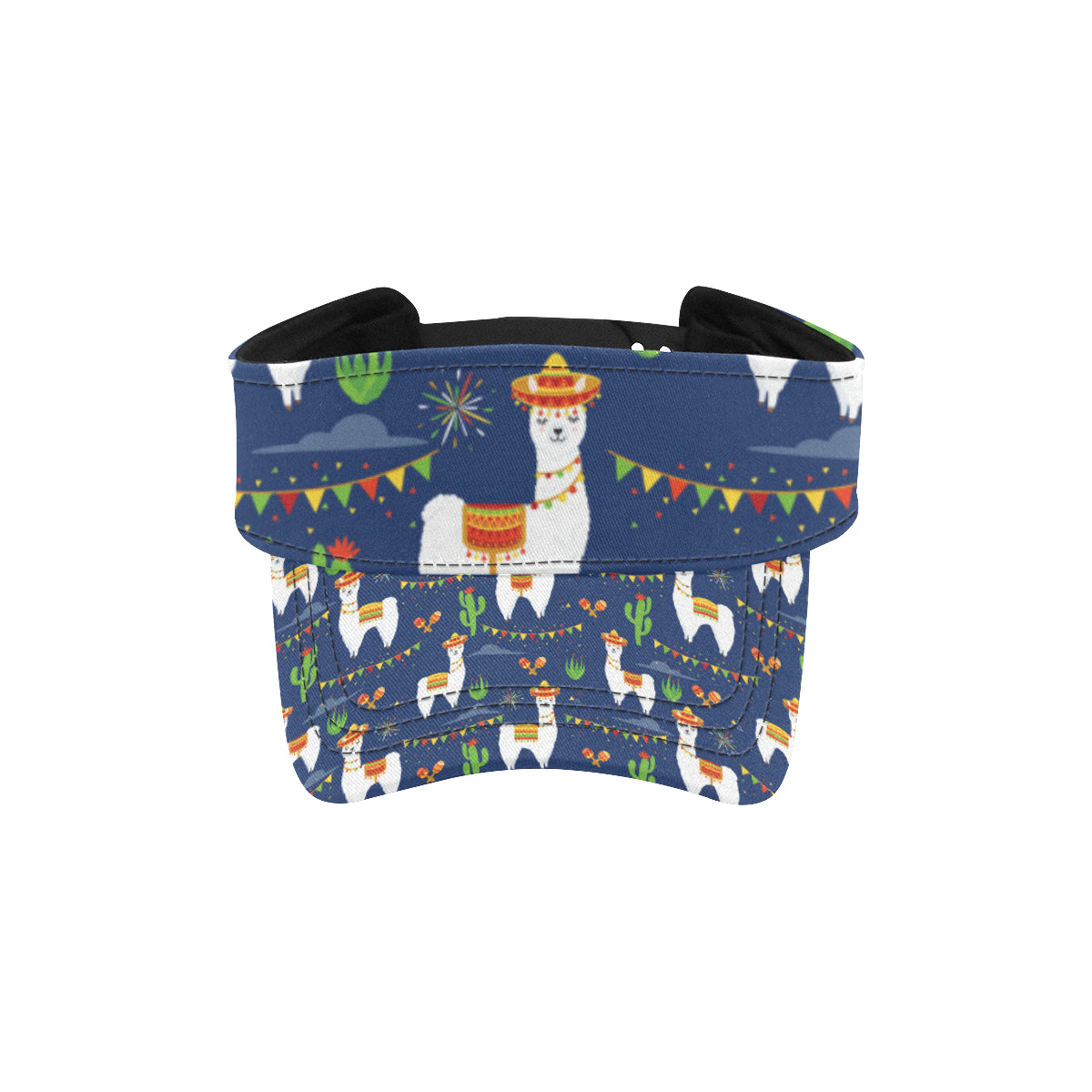 Llama Cactus Pattern Print Design 05 Unisex Sun Visor