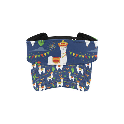 Llama Cactus Pattern Print Design 05 Unisex Sun Visor