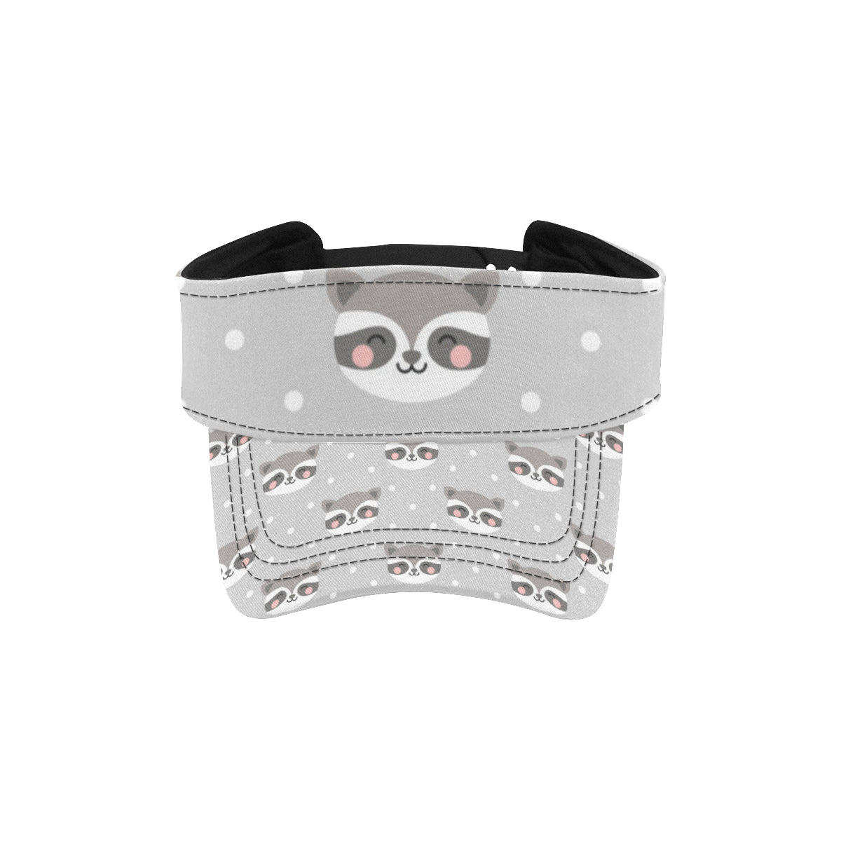 Raccoon Pattern Print Design A04 Unisex Sun Visor