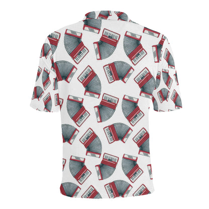 Accordion Pattern Print Design 03 Men Polo Shirt