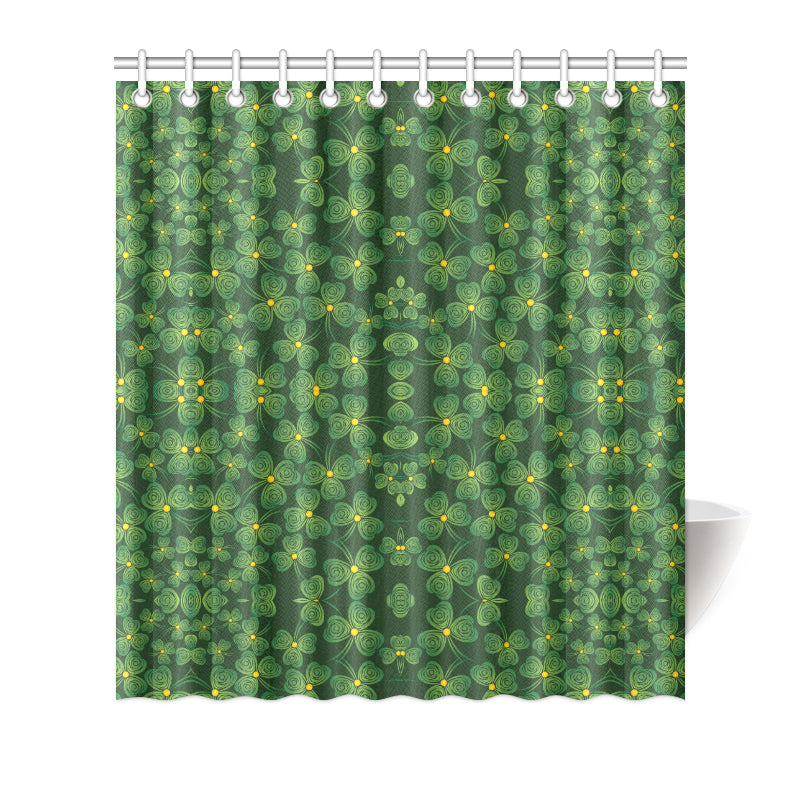Shamrock Pattern Shower Curtain