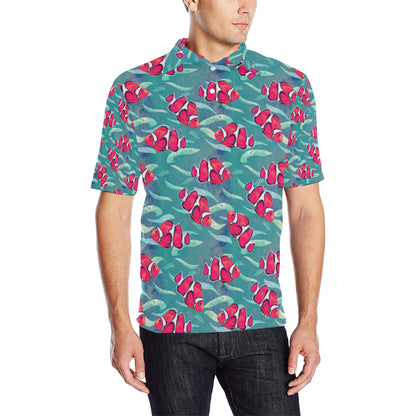 Clownfish Pattern Print Design 02 Men Polo Shirt