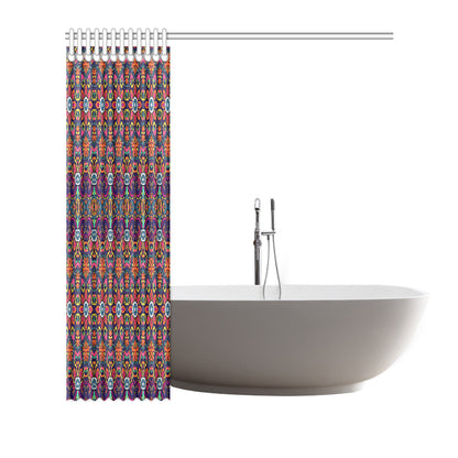 Ethnic Flower Style Print Pattern Shower Curtain