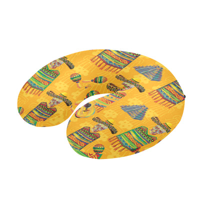 Maracas Mexican Style Pattern Print Design 02 U-Shaped Travel Neck Pillow