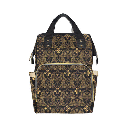 Celtic Knot Gold Design Diaper Bag Backpack