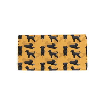Bouviers des Flandres Pattern Print Design 01 Women's Trifold Wallet