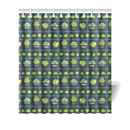 Cactus Pattern Print Design 07 Shower Curtain