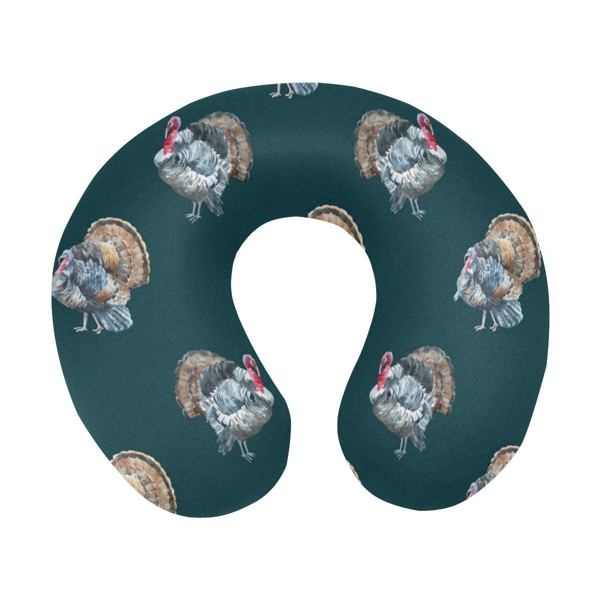 Turkey Pattern Print Design 03 U-Shaped Travel Neck Pillow