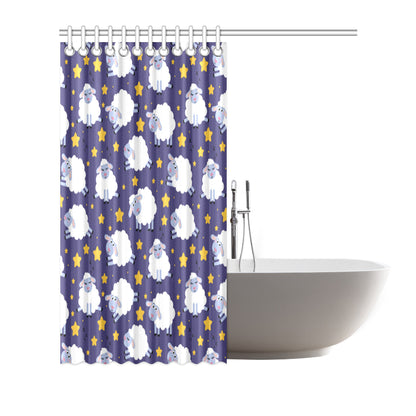 Sheep Pattern Print Design 03 Shower Curtain