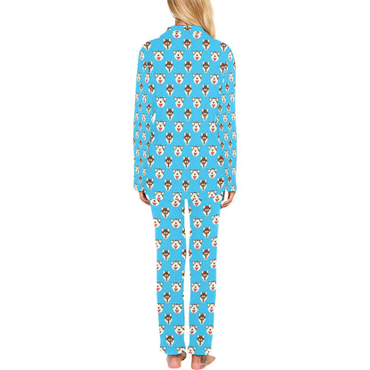 Siberian Huskies Print Design LKS306 Women's Long Pajama Set