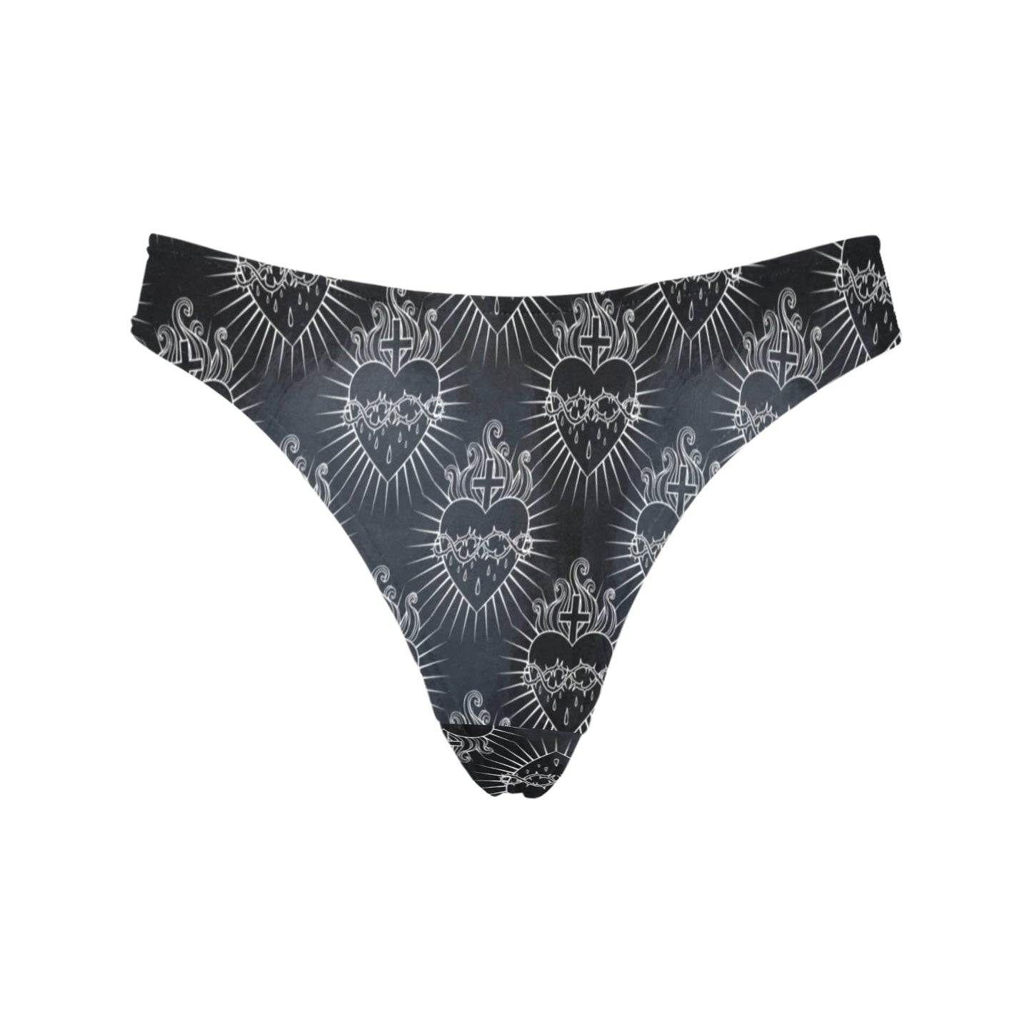 Christian Heart Tattoo Style Women's Thongs