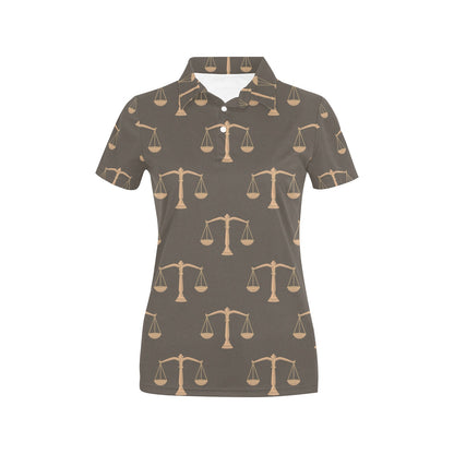 Libra Pattern Print Design 01 Women's Polo Shirt