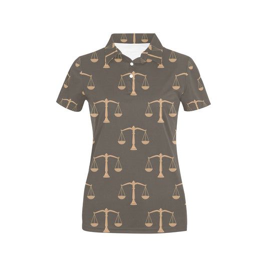 Libra Pattern Print Design 01 Women's Polo Shirt