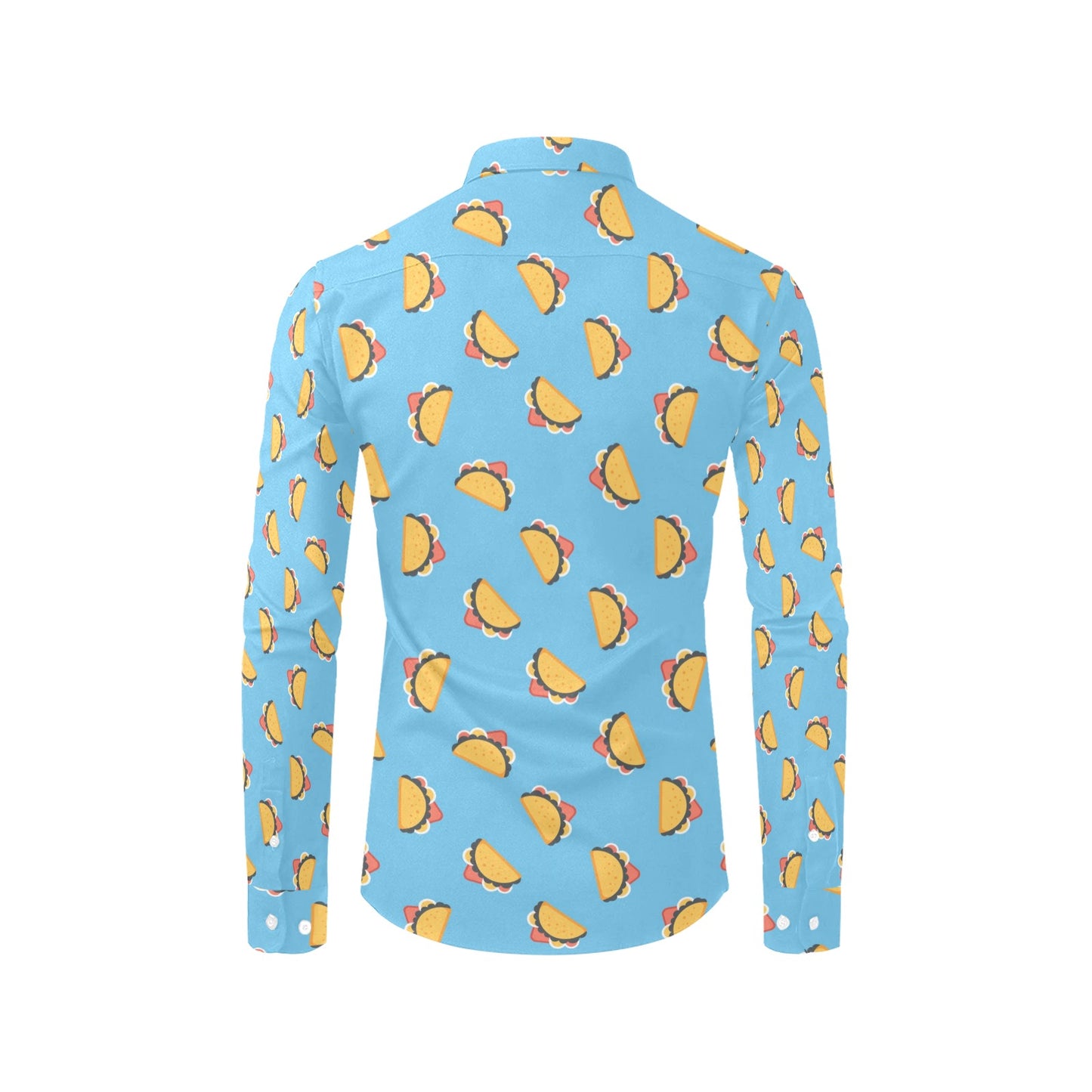 Taco Print Design LKS301 Men's Long Sleeve Dress Shirt