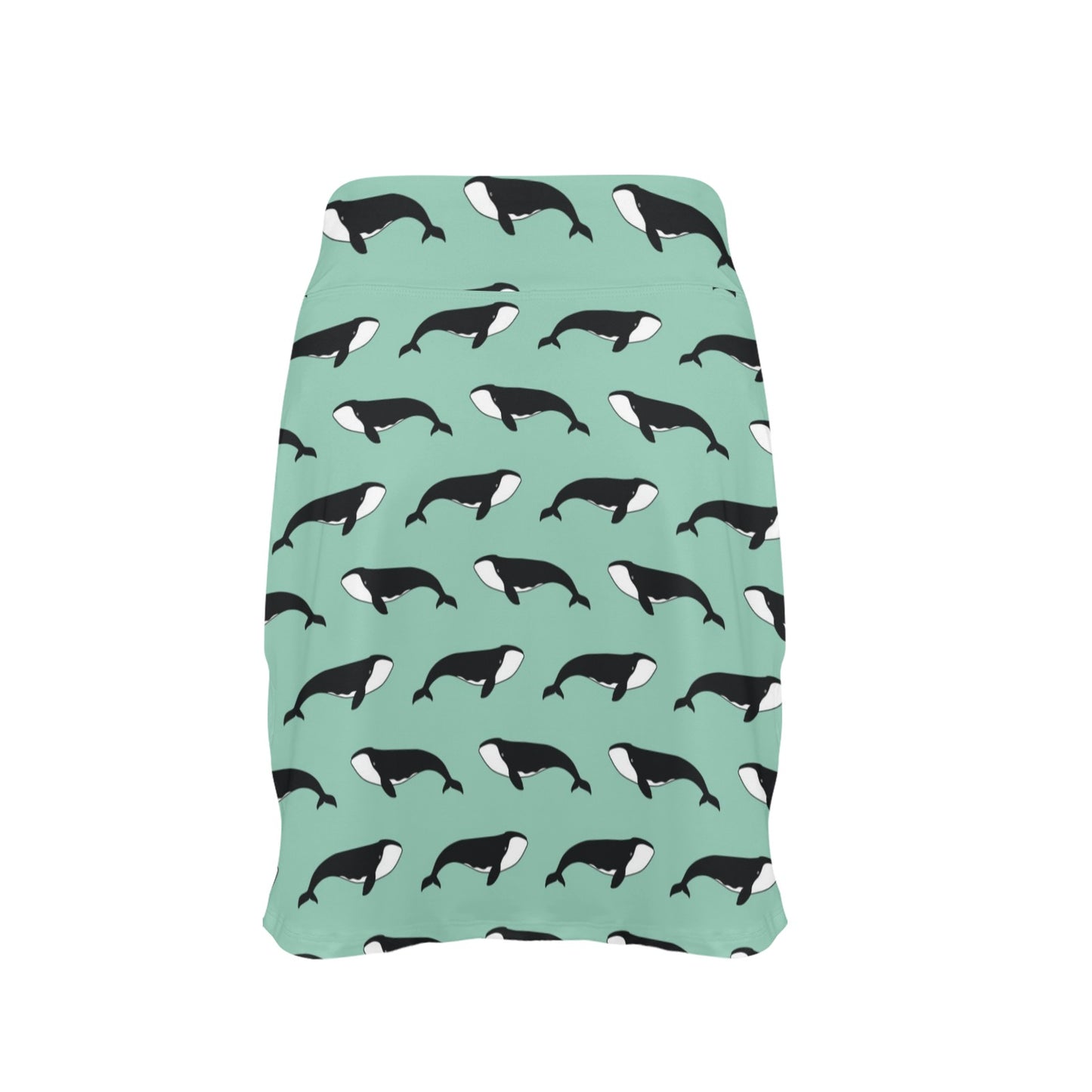 Whale Print Design LKS307 17" Golf & Pickleball Skort with Pockets
