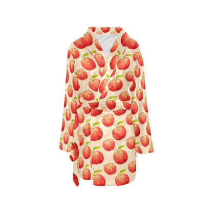 Peach Pattern Print Design A03 Women's Fleece Robe