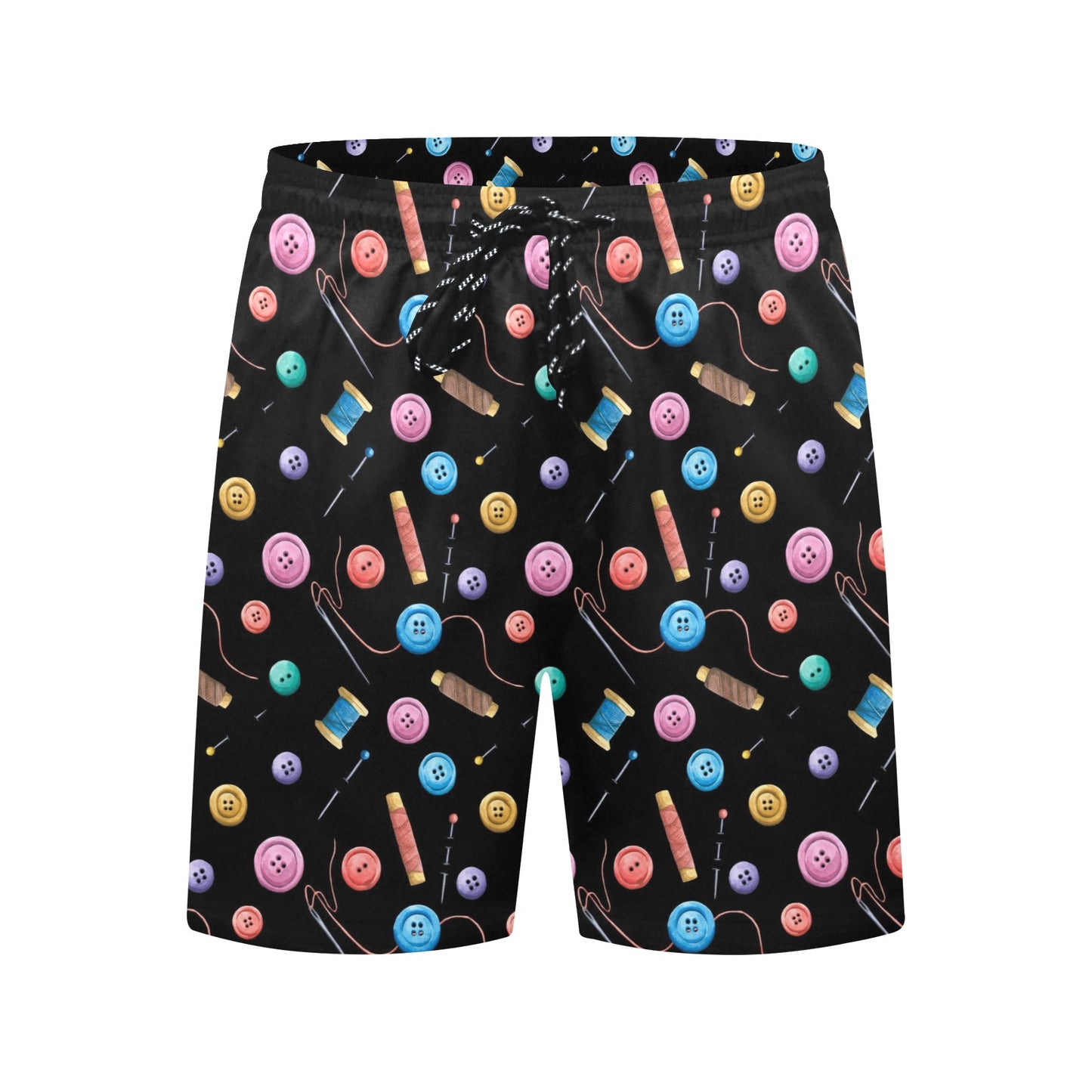 Sewing Print Design LKS309 Men's Swim Trunks Beach Shorts
