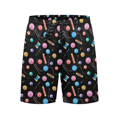 Sewing Print Design LKS309 Men's Swim Trunks Beach Shorts