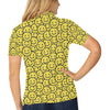 Smiley Face Emoji Print Design LKS302 Women's Polo Shirt