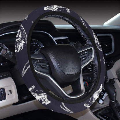 Space Astronaut Print Design LKS302 Steering Wheel Cover with Elastic Edge
