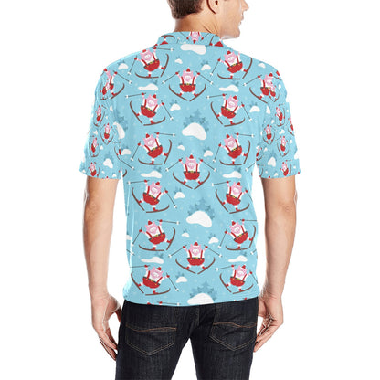 Ski Print Design LKS309 Men Polo Shirt