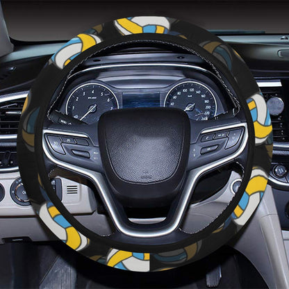 Volleyball Print Design LKS302 Steering Wheel Cover with Elastic Edge
