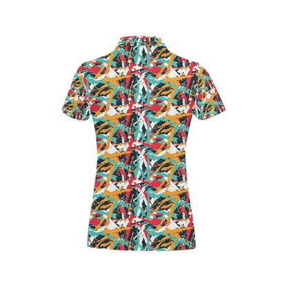 Splatter Print Design LKS304 Women's Polo Shirt
