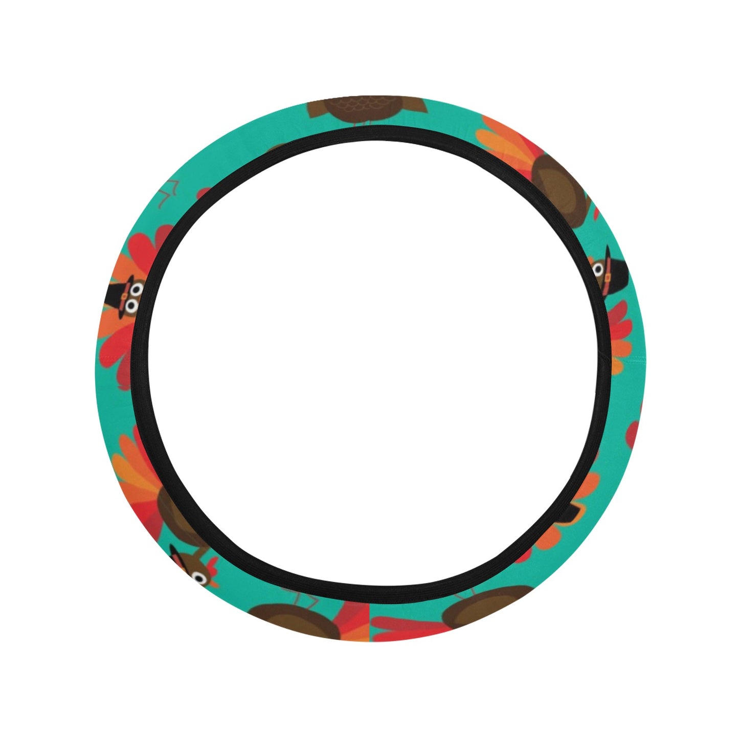 Thanksgiving Print Design LKS307 Steering Wheel Cover with Elastic Edge