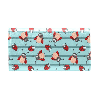 Ladybug Happy Print Pattern Women's Trifold Wallet