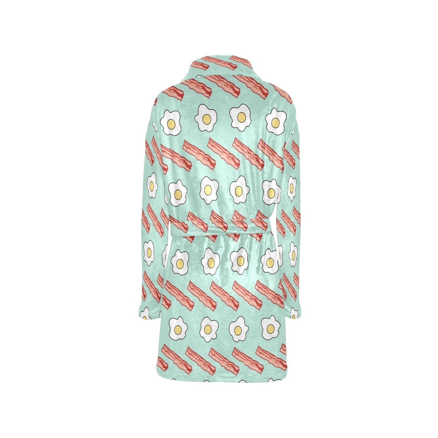 Bacon Sausage Pattern Print Design 01 Women's Fleece Robe